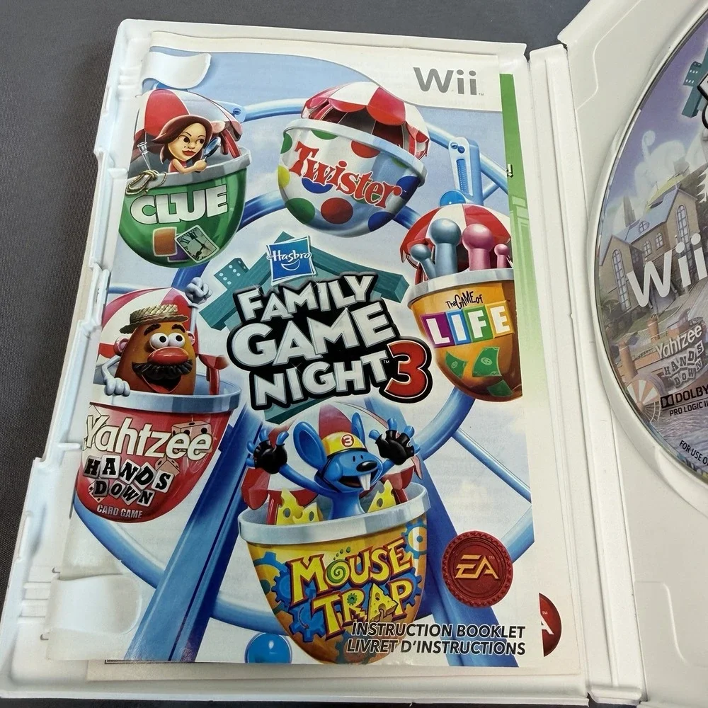 Hasbro Family Game Night 3 - Nintendo Wii Complete with Manual Tested and Works